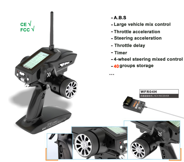 RC Car Radio Controller WFLY WFX4 2.4GHz 4CH