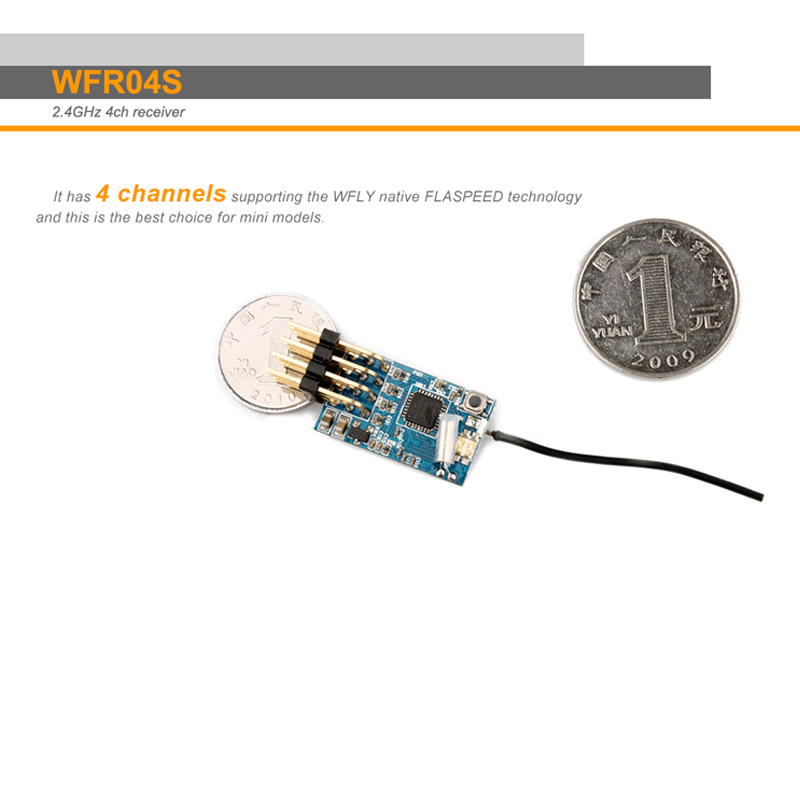 WFLY WFR04S 2.4GHz Mini RC Receiver | Professional Mini Receiver for Remote Control Cars & Vehicles